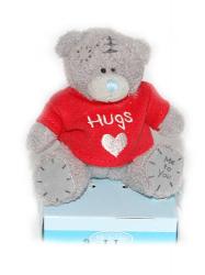Мишка Tatty Teddy 7,5см – в красной футболке с сердцем Hugs