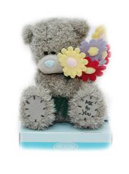 Мишка Tatty Teddy 15см - с букетом цветов